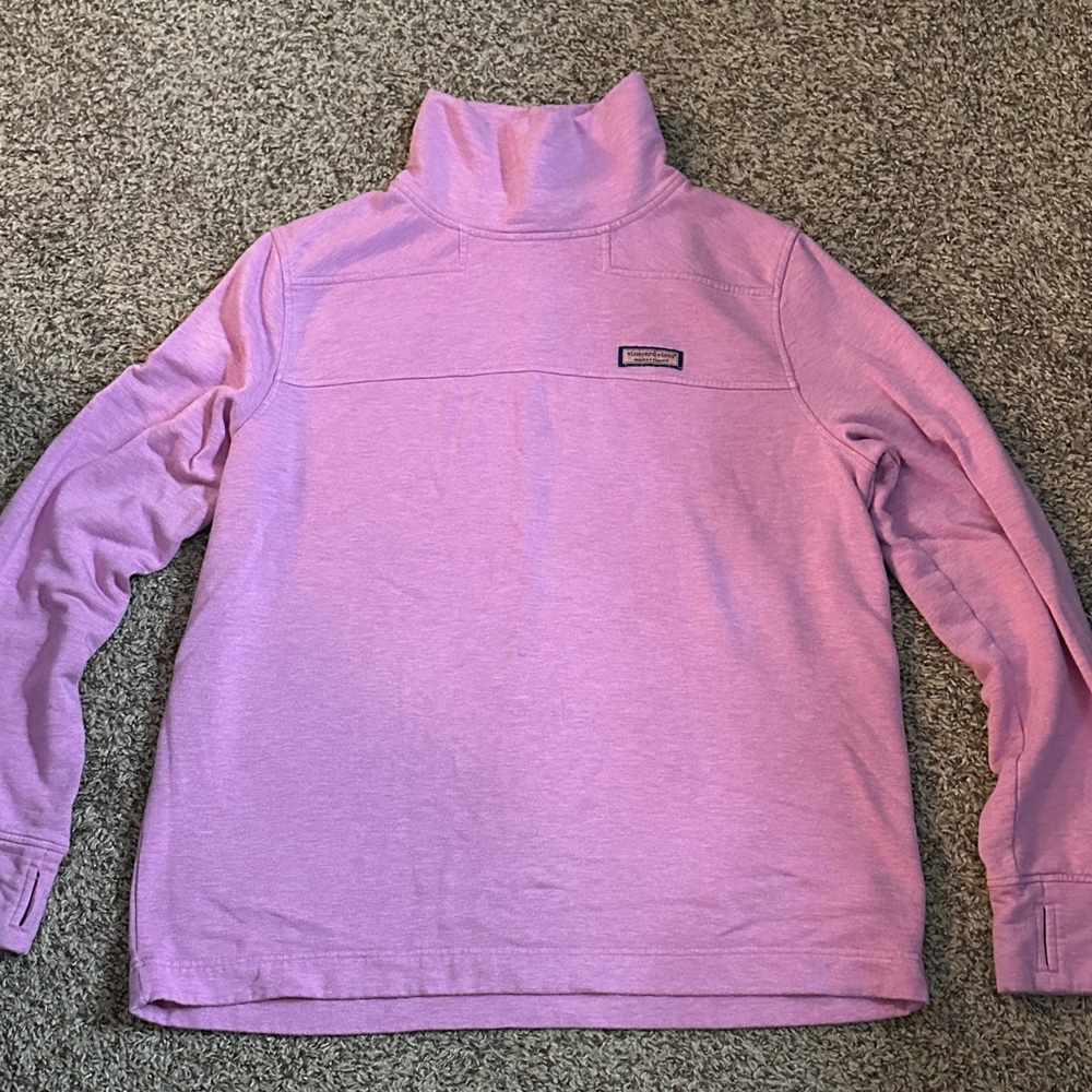 Vineyard Vines Pink Funnel Neck Pullover
